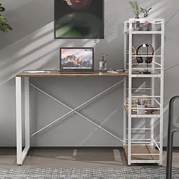 Письмовий стіл Ferrum-decor Серії Конект з етажеркою 75x120x60 білий ДСП Дуб Сонома Трюфель 16мм (FRD-104228)