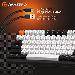 Клавіатура GamePro MK160 V2 Warden QLAB Sakura Black (MK160-V2-B-QS) - мініатюра 8