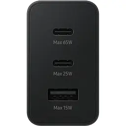 МЗП блочок Samsung 65W Trio PD PPS USB-A/2USB-C (EP-T6530NBEGEU) black UA