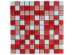 Мозаїка з декоративного скла STICKER WALL 298*298*4,5мм Червона SW-00002367