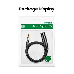 Кабель мультимедійний 3.5mm M to XLR F 2.0m AV182 black Ugreen (20244) - мініатюра 12