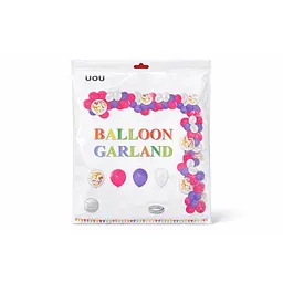 Набір для гірлянди з повітряних куль (Balloon Garland Kit) — рожево-фіолетова арка з конфеті декор для фотозони дня народження