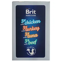 Вологий корм для котів Brit Premium Delicate Fillets in Gravy Family Plate Сімейна тарілка в соусі 1020 г (12 x 85 г) - мініатюра 3