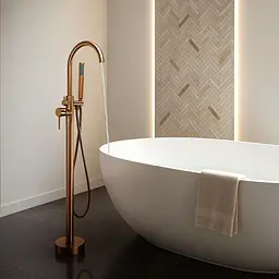 Змішувач для ванни Rea Lungo підлоговий brushed copper REA-B7495 - мініатюра 4