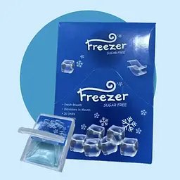 Смужки Freezer арктичний коктейль - морозна м'ята, для свіжого подиху,  у наборі 24 коробочки по 20 смужок- аркушів у кожній - мініатюра 3