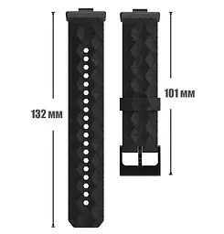Ремінець силіконовий Primolux Dimond для смарт-годинника Huawei Watch Fit 3 / Fit 4 / 4 Pro - Black - мініатюра 6