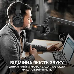 Мікрофон Fifine Black динамічний USB/XLR (T688) - мініатюра 10