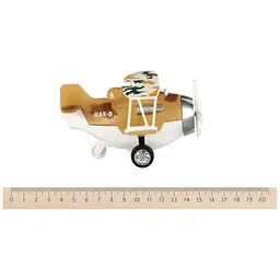 Літак металевий інерційний Same Toy Aircraft коричневий SY8016AUt-3 - мініатюра 3