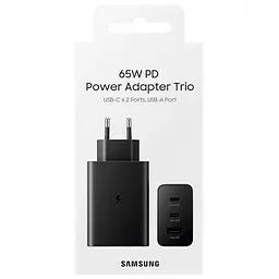 Зарядний пристрій Samsung 65W Power Adapter Trio w/o cable Black (EP-T6530NBEG) - мініатюра 6
