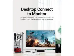 Кабель Vention DVI to VGA 3m Black (EACBI) - мініатюра 9