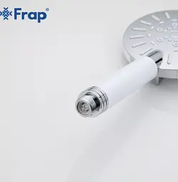 Душова лійка, 3-режим, білий/хром Frap F008, Білий - мініатюра 3