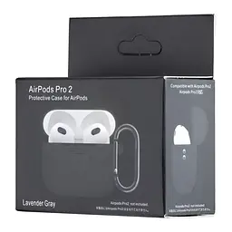 Чохол Silicone Case 1,2mm for AirPods Pro 2 Lavender Grey - мініатюра 2