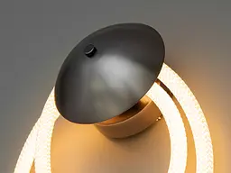 Світильник настінний LED Diasha 9605-BHR Мотузка 16W, чорний хром, для вітальні, спальні, кухні, офісу, кафе - мініатюра 4