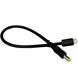 Перехідник кабель з Type-c на DC 5,5 х2, 5 PD для зарядки станцій від повербанка 15см - мініатюра 2