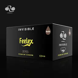 Ультратонкі латексні презервативи Feelex Invisible 0.01 мм 160х52 мм 10 шт - мініатюра 3