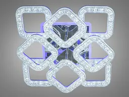 Стельовий світильник LED Diasha S2205/4+4HR, 90W, 3200K-6000K, хром, сучасний стиль, з пультом дистанційного керування - мініатюра 2