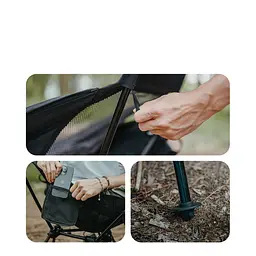 Крісло складане Naturehike Clamshell 001 Triangle Folding Moon Chair, чорний - мініатюра 9