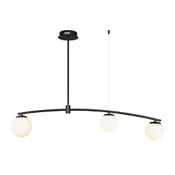 Люстра стельова Levistella 7529827-3 BK+WH, E27, метал, біле скло, сучасний стиль для дому - мініатюра 2