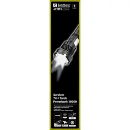 Ліхтарик-повербанк Sandberg Survivor 7 in 1 Torch Powerbank 10000 mAh XHP70 LED USB-C 5W - мініатюра 5