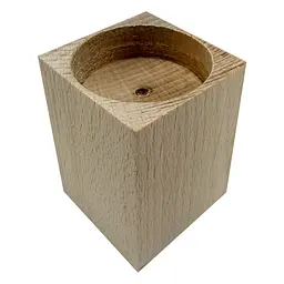 Свічник дерев'яний для свічок-таблеток Candlestick-5, 4,5×4,5×5,5 см