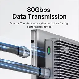 Кабель Hagibis Flat USB 4 USB-C to USB-C 0.15m (UAF20E) [160292] - мініатюра 2