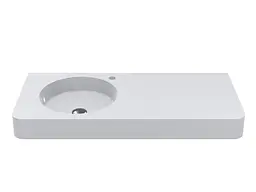 Умивальник Miraggio LOOP 1000 L (8813930) Miramarble, Глянцевий, Підвісний, Білий - мініатюра 4
