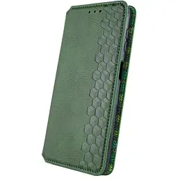 Шкіряний чохол-книжка Getman Cubic (PU) для Xiaomi Redmi 15C (EU) Зелений - мініатюра 2