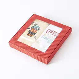 Набір махрових серветок Ideia Coffee makes everything better, 50х30 см, 2 шт., білий з молоком (8-07260) - мініатюра 4