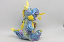 М’яка іграшка Дракон, блакитний (30 см) - мініатюра 2