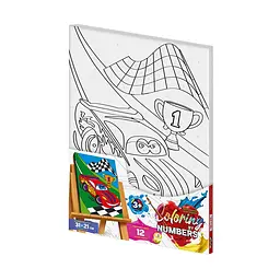 Креативна творчість Розмальовка за номерами Coloring by Numbers, 31x21 см, автомобіль