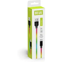 Кабель ColorWay USB - MicroUSB Multicolor 2.4а 1м - мініатюра 3
