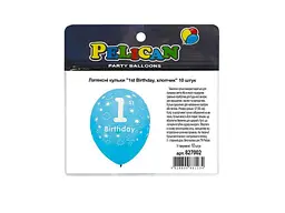 Кульки PELICAN 12 (30 см) 1st Birthday (10шт/уп) 5-стор. хлопчик