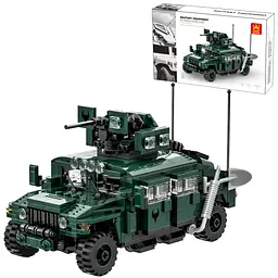 Конструктор Wange військовий автомобіль Hummer Humvee з кулеметом військова техніка, 518 деталей - мініатюра 5