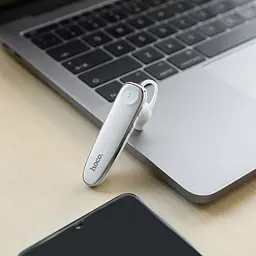 Моно бездротова гарнітура (Bluetooth) Hoco E49 Young Business біла - мініатюра 4