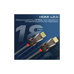 Кабель мультимедійний Promate HDMI M - HDMI M V2.0 чорний 15 м (prolink4k60-15m) - мініатюра 4
