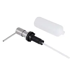 Дозатор для миючого засобу Lidz LK118 круглий Brushed Steel (LDLK118BRU46400), Нержавіюча сталь - мініатюра 2