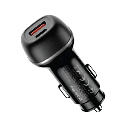 Зарядний пристрій ColorWay USB-C PD65W + USB QC3.0 car adapter (CW-CHA068PD-BK) - мініатюра 2