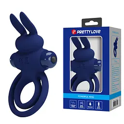 Ерекційне кільце з вібрацією PRETTY LOVE Powerful ring, 10 vibration functions PRETTY LOVE BI-210206-3 100226 - мініатюра 1