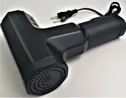 М'язовий масажер для тіла ручний 220V портативний 4 насадки Fascial Gun RF-709 чорний - мініатюра 4