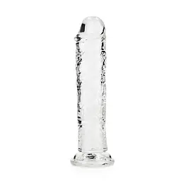 Фалоімітатор RealRock Crystal Clear Realistic Dildo 7'' 20 см прозорий - мініатюра 2