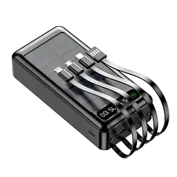 Зовнішній акумулятор Powerbank Solar Energy SLR-50 50000 mAh із сонячною батареєю на 4 виходи Чорний (00383)