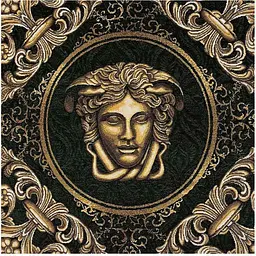 Скатертина Прованс Arte di lusso 180х135 см чорно-біла з золотим (25450) - мініатюра 3