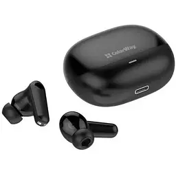 Навушники ColorWay бездротові Earbuds TWS 1 чорний bluetooth 5.3 мікрофон динаміки 13 мм сенсорне керування