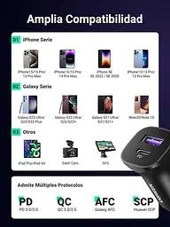Автомобільний зарядний пристрій Ugreen 30W PD Quick Charge 3.0 Black (CD130) - мініатюра 5