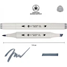 Маркер акварельный Santi sketch SM-15 дымчато-серый 6 шт. (390519) - миниатюра 2