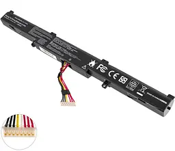 Акумулятор Asus A41-X550E (X450JF, X550DP, X751MD, X751MA, X750JA, X751LA) 14.8V 2800 mAh Black (LG/ Samsung/ Sanyo)