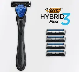 Змінні картриджі для гоління Bic Flex 3 Hybrid 4 шт. - мініатюра 3