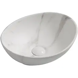 Умивальник накладний Mixxus Premium Ellipse-0108 marble 400x330x145 мм MP6526, Мармур