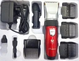 Акумуляторна машинка для стрижки волосся Gemei GM-6001 червона