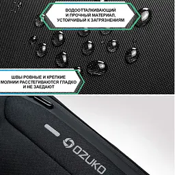 Рюкзак-антизлодій міський Ozuko 9223 з кодовим замком USB 5 л чорний (16210) - мініатюра 9